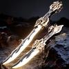 Folding Double Edged Swords Rechargeable LED Light Swords Toy Interactive Multiplayer Battle Toy