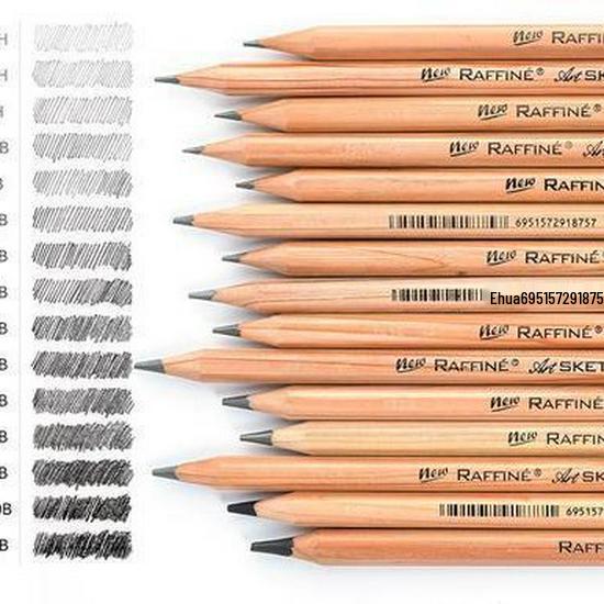 Genuine Marco Sketching Pencils - Soft to Hard (HB, 2B, 4B, 6B, 8B, 9B) - Durable Stationery.