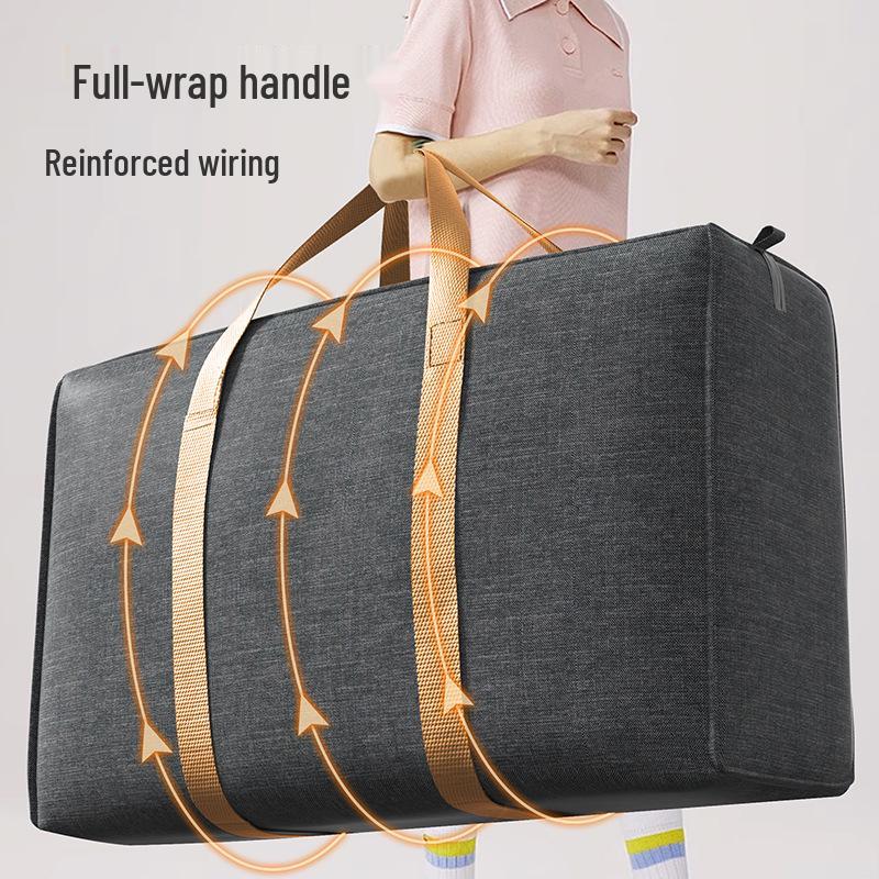 Large Grey Cationic Storage Bag for Clothes, Comforters, and Travel