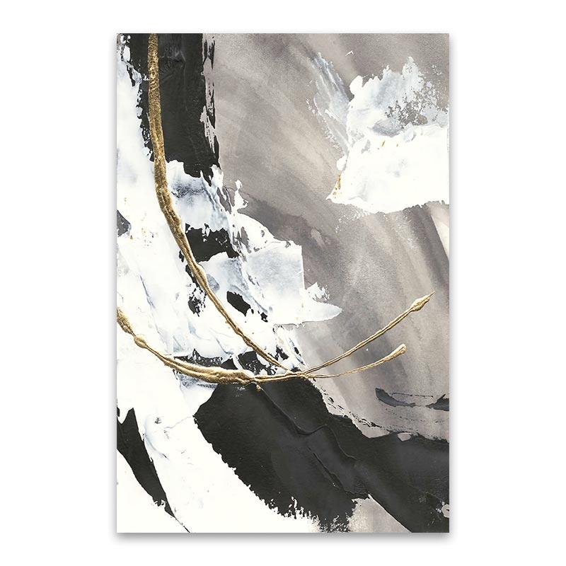 Xinmei Art Abstraktes Strukturiertes Ölgemälde Mit Folie, Schwarz Gerahmte Bilder Auf Leinwand, Modernes Dekoratives Wandkunstgemälde Für