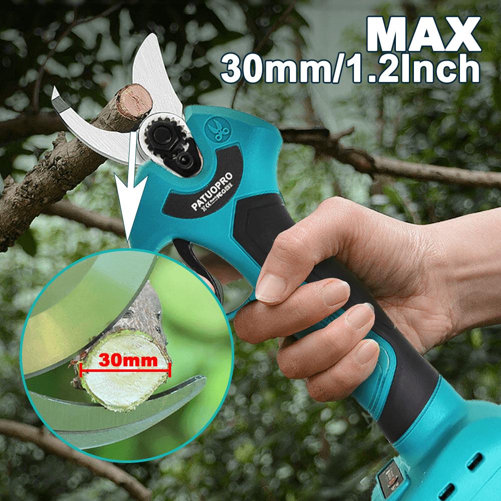 PATUOPRO 30MM Brushless Electric Scissors Cordless Pruning Shears Cutting Machines Handheld Power Tools For Makita 18V Battery