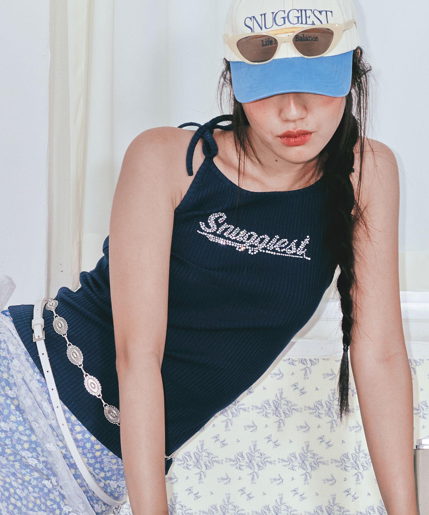 Snuggiest Glitter Ribbon Sleeveless [Navy] Berry Pink/F