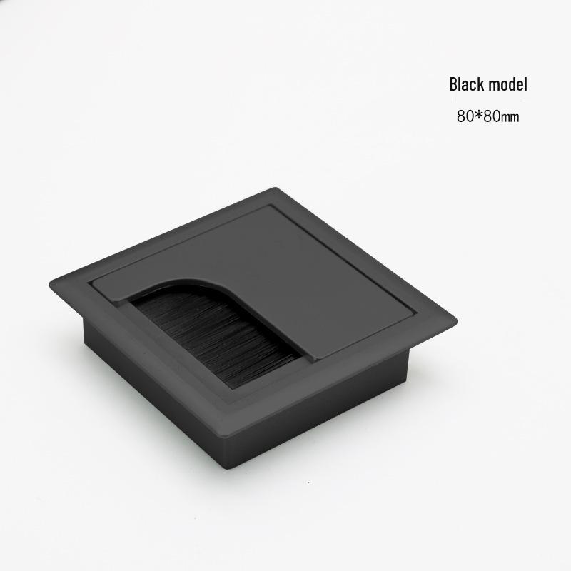 Square Plastic Cable Management Box Cover for Desks - Black and White Dustproof