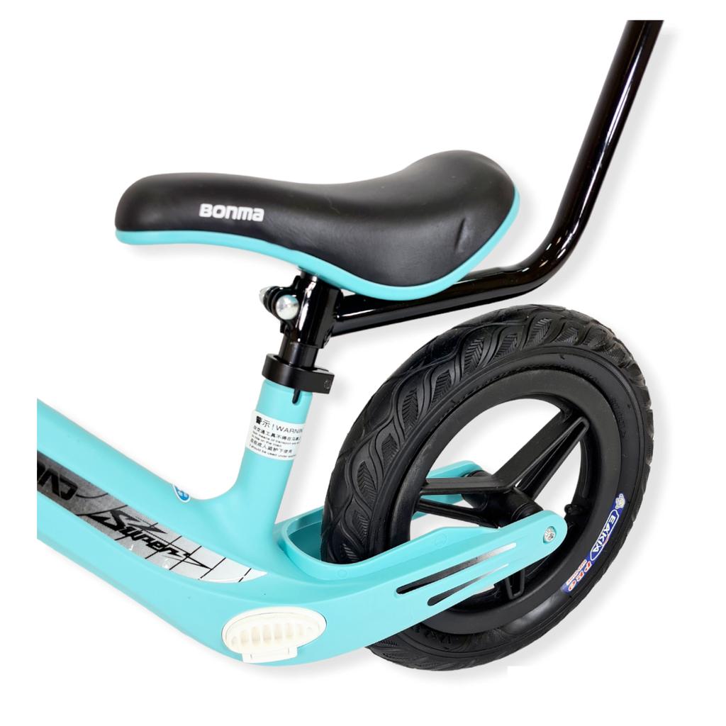 Balance bike with inflatable wheels BMT001 + BLUE push stick