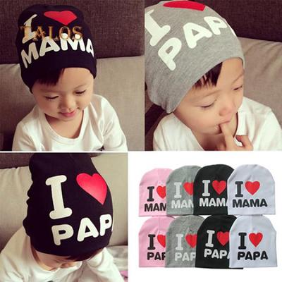 Baby Infant Kid Boy Girl Love Heart Soft Warm Hat Knitted Cotton Beanie Children's Hats