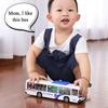 Vysoce kvalitní simulační autobus Velké velikosti odolný proti pádu Lehká hudba Model autobusu se setrvačností Zatahovací auto Vzdělávací hračky Dárky
