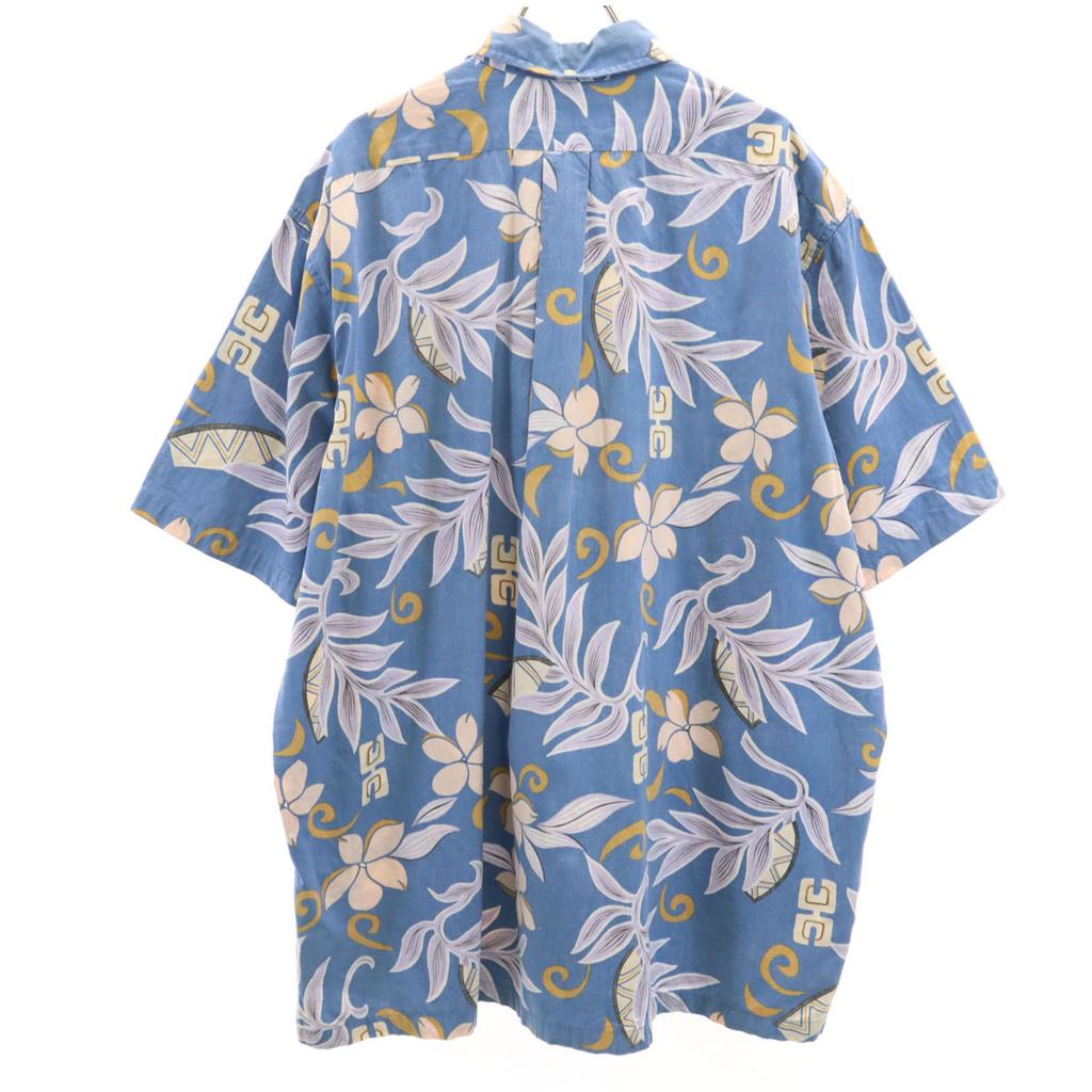 Reyn spooner 90er Jahre Altes Florales Reverse-Print Kurzarm Button-down Alohahemd Herren Gebraucht