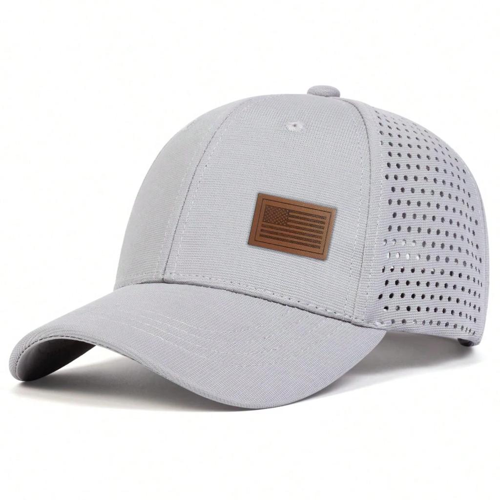 Unisex American Flag Label Baseball Net Caps Spring Summer Outdoor Sunscreen Hat Adjustable Casual Trucker Hats