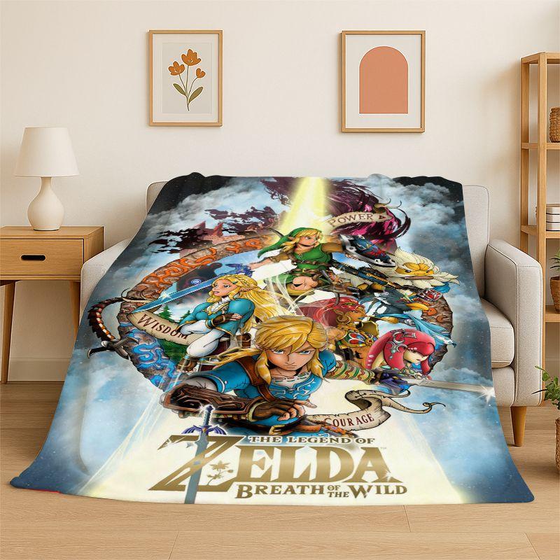 Classic Z-Zelda Cartoon Games Soft Flannel Throw Blanket,Cozy Blanket for Bed,Couch,Sofa,Bedroom,Living Room,Picnic Camping