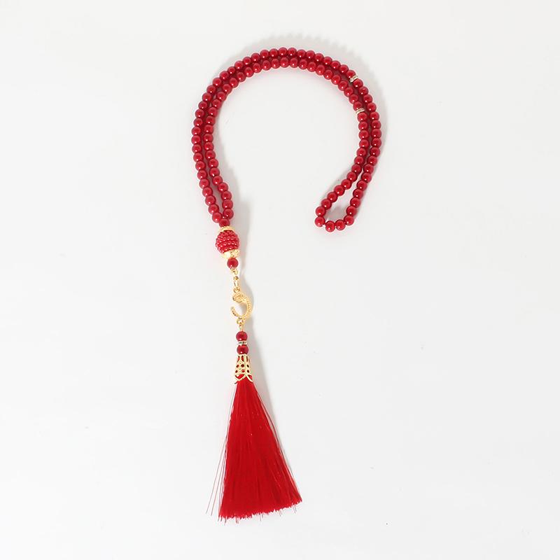 Pearl Prayer Beads Necklace Jewelry Long Tassel Clothes Pandent Accessories
