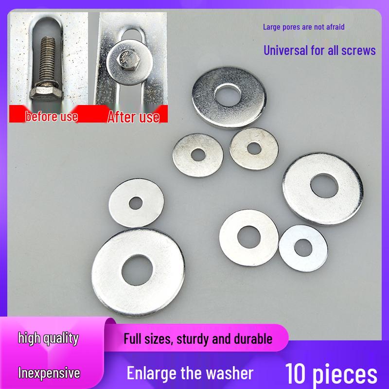 Thickened Galvanized Metal Flat Washer Spacer M4-M10