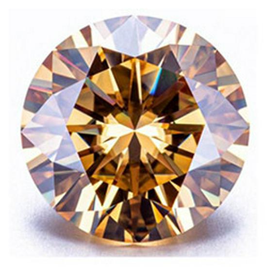 Round Multicolor Moissanite Stones: Red, Yellow, Blue, Green & Paraiba Colors
