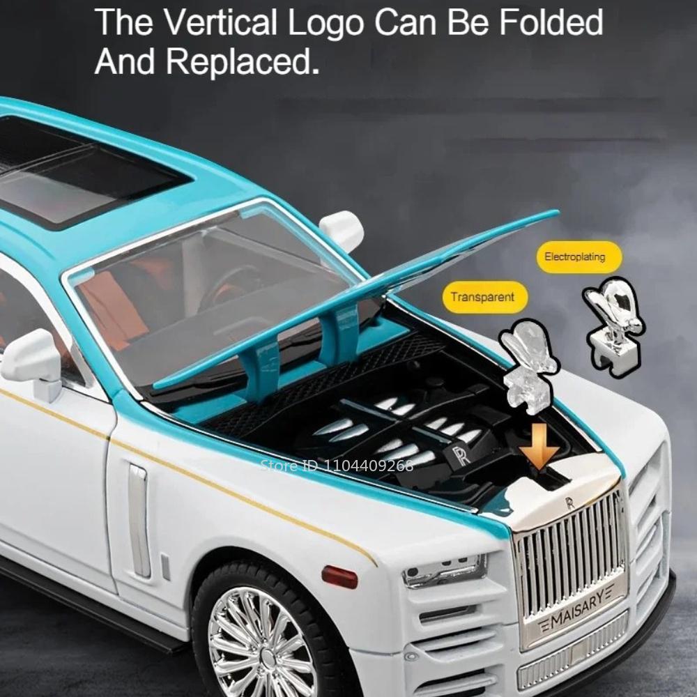 1:22 Rolls Royce Phantom Pagani Huayra Car Model Toy Diecast Metal Sound Light Pull Back Miniature Supercar Boys Birthday Gifts