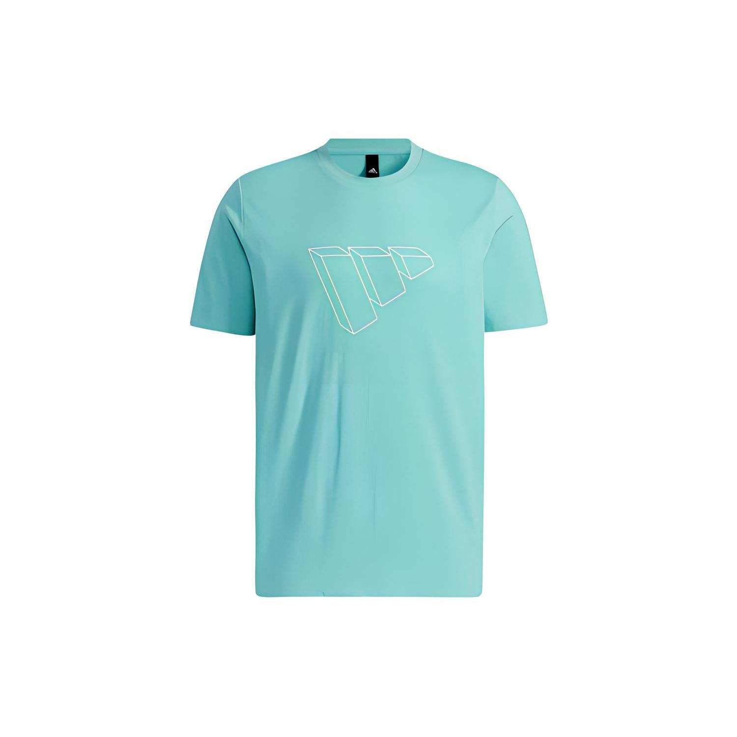adidas Fi Tee Sub Bos 3D Logo Printing Round Neck Short Sleeve Green Men s GP0967 M