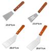 Wood Handle Pizza Shovel Stainless Steel Frying Pan Spatula Grill Scraper  Tiramisu