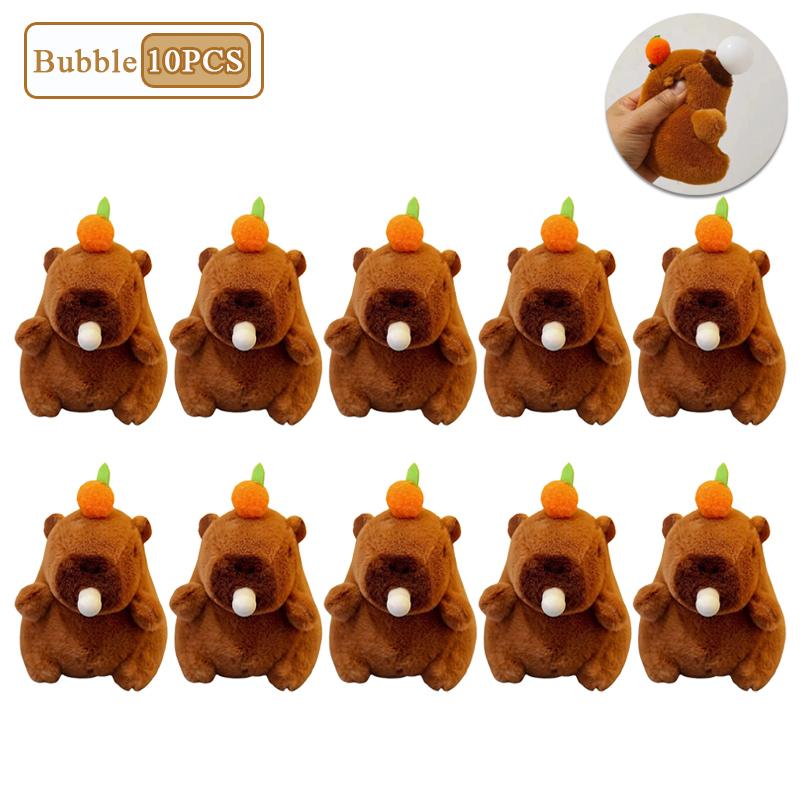 1-20 Stück Plüsch-Kaki Wedelnder Schwanz Capybara Schlüsselanhänger Niedlicher Plüsch-Schlüsselanhänger Plüschtier Spielzeug Schultaschen-Anhänger Geschenk-Anhänger