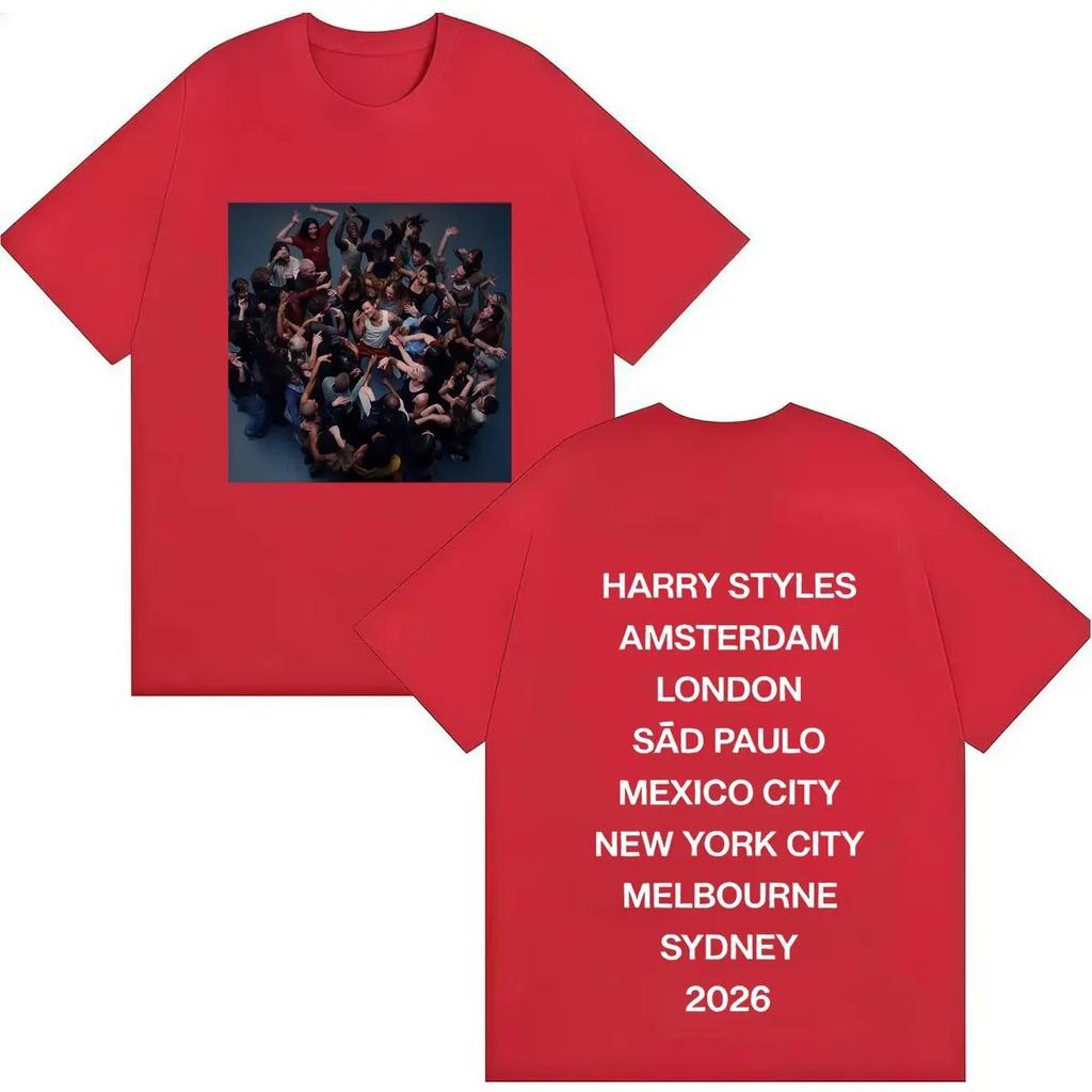 Harry Styles New Kiss All The Time Disco Occasionally Graphics Tops Unisex Yk Cotton Loose Short Sleeve Tshrit Streetwear