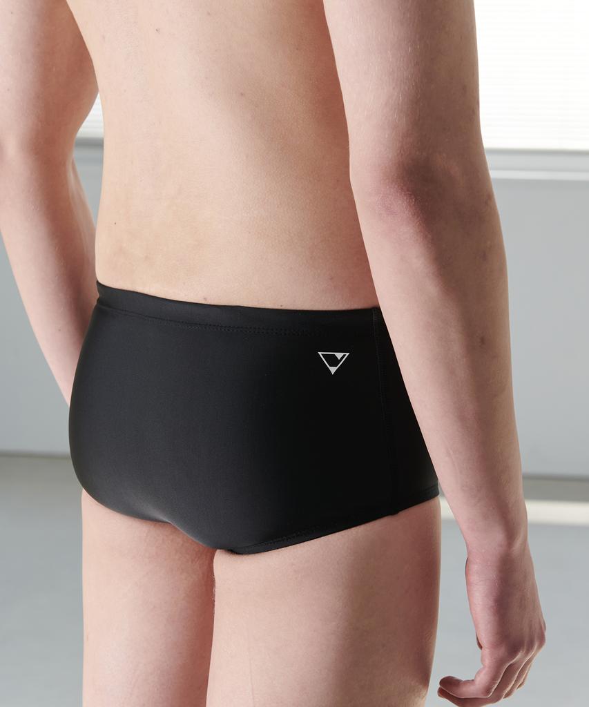 Jeteseu Men'S Hydro Active Square Short Square Indoor Swimsuit Black M3A611