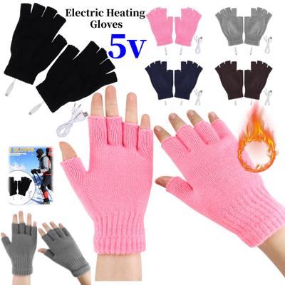 Electric Heated Gloves Windproof Touchscreen for Outdoor Hiking Cycling Snowboard USB Heated Gloves Hand Warmer Winter Gloves