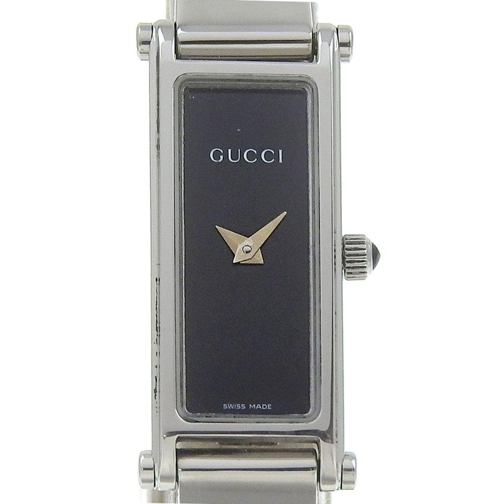 

GUCCI Watches 1500L blackDial Stainless Steel Quartz Analog display Women Used