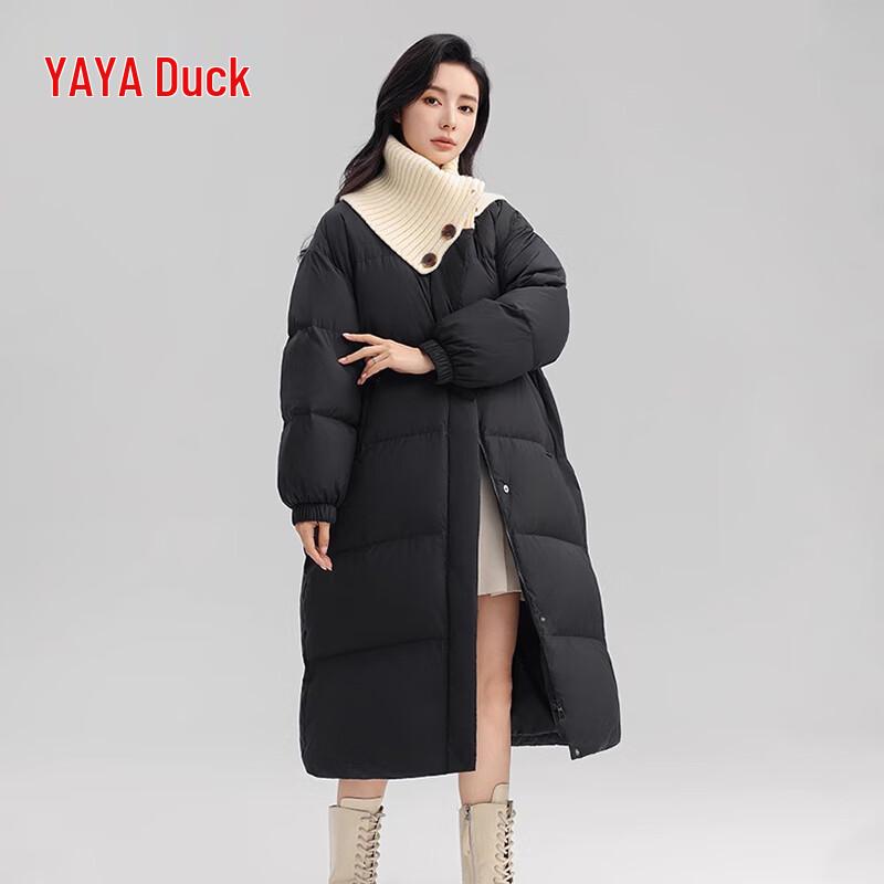 

Женская куртка средней длины с капюшоном на утином пуху L