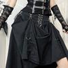 Gonna midi da donna a vita alta con orlo ampio, decoro con fibbia metallica, gonna snellente, per serate speciali, matrimoni, vacanze, uso quotidiano