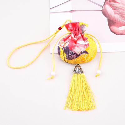 Chinese Silk Style Brocade Embroidered Bag Embroidery Sachet Cloth Pouches Tassel Pendant Drawstring Bag For Jewelry Gift Bags