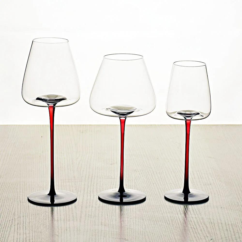 2pcs Hand-blown Champagne Goblet European Style Red Wine Cup Bar Tool Crystal Red Wine Glasses  Gift