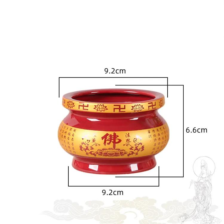

Домашняя курильница для благовоний Буддийская сердечная сутра Керамическая курильница для благовоний Курильница для помещений Буддийские инструменты Подставка для благовоний