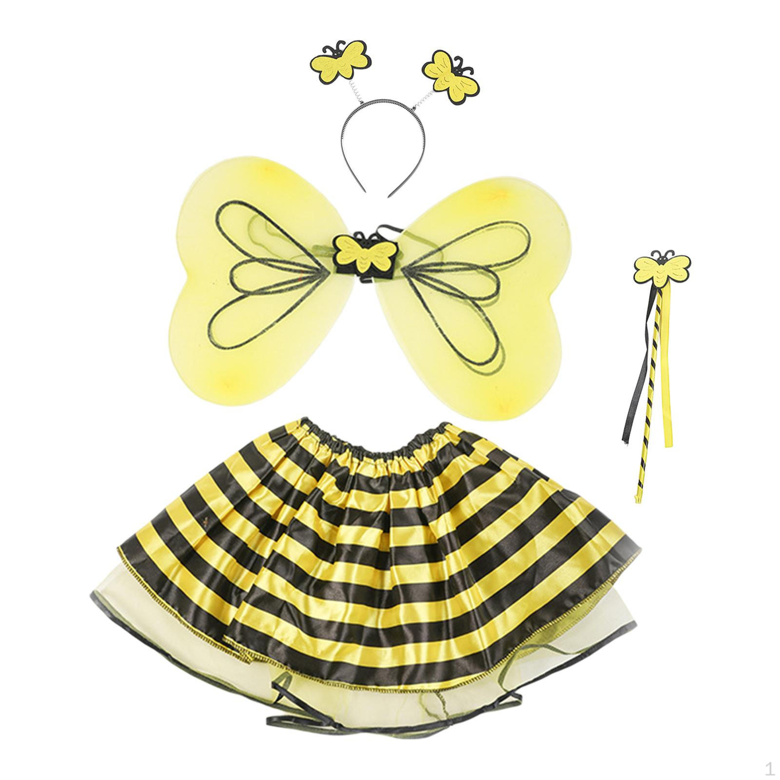 Butterfly Costume for Kids Girls Halloween Masquerade Tutu Fairy Stick Two Leaf Butterfly