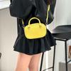 Bowlingtas, Boston Echte Leren Handtas, Niche Enkelvoudige Schouder Crossbody Tas