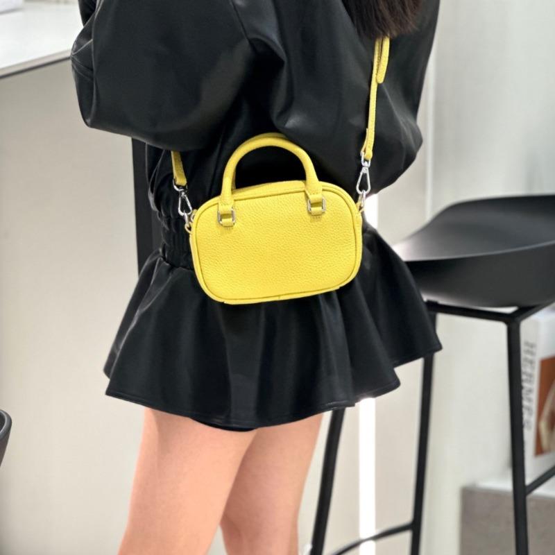 Bowlingtas, Boston Echte Leren Handtas, Niche Enkelvoudige Schouder Crossbody Tas
