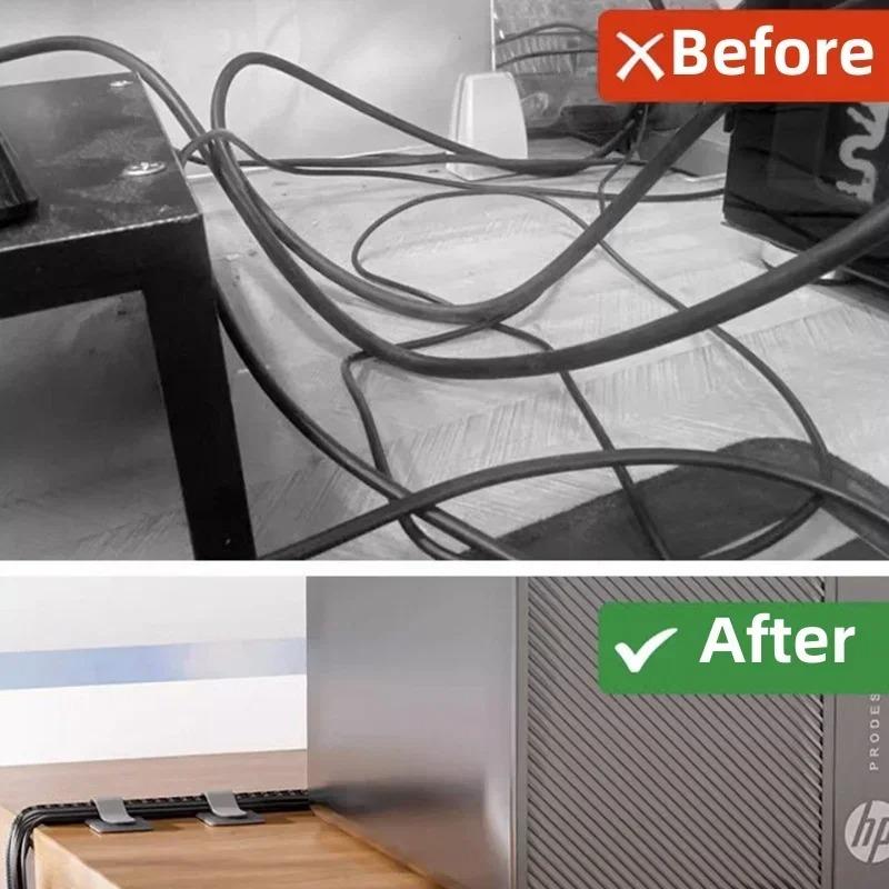 Reusable Cable Ties Fastening Wire Organizer Cord Rope Holder Desk Management Self Adhesive Adjustable Cord Organizer Straps