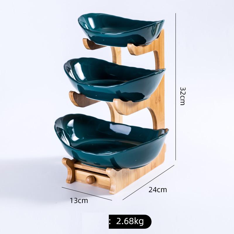 

Керамическая тарелка с фруктами, железная полка, блюдо для конфет, гостиная, дом, 2 или 3 слоя, ваза с фруктами, поднос для закусок, торта, десертный стол, витрина 3 layers зелёный