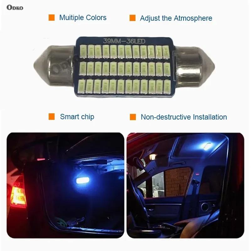 For Peugeot 5008 2009-2018 12Pcs LED Interior Reading Light Trunk Plate Bulb Kit Hatchback Saloon Signal Lamp Car Lights