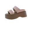 Sandali Estivi Chunky da Donna Moda Casual Zeppa Spessa Design con Tacco Scarpe da Donna Comode per Esterni Sandali da Spiaggia
