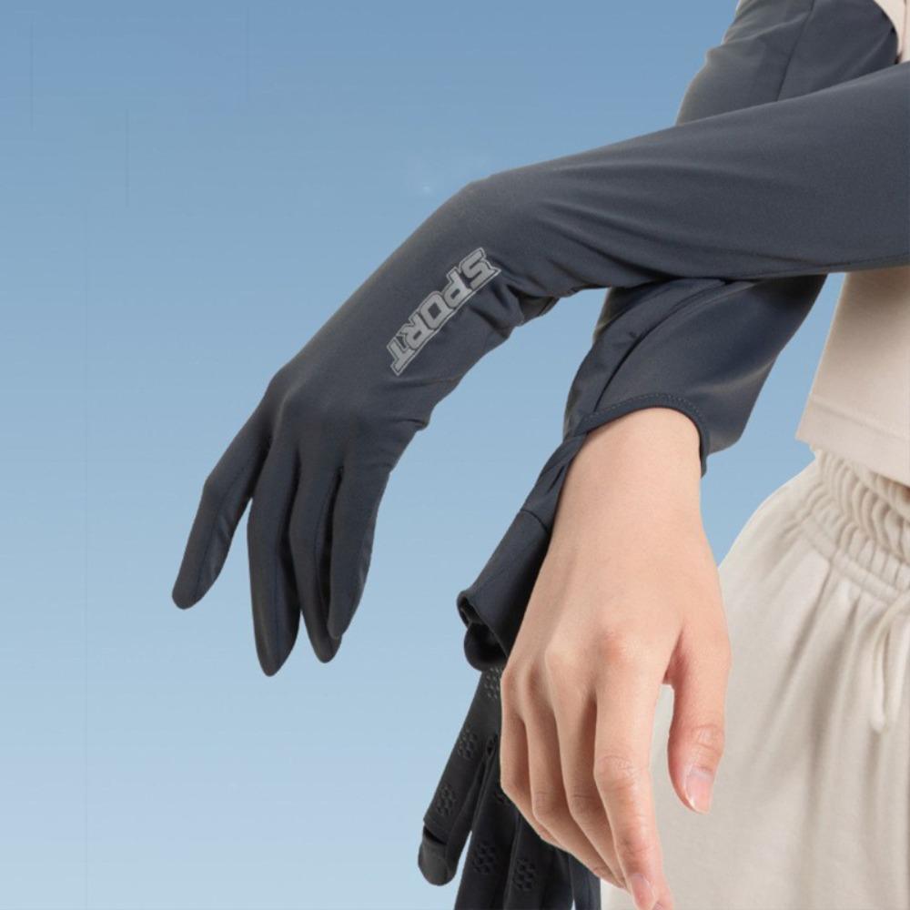Breathable Sunscreen Gloves Ice Silk Riding Driving Gloves 2024 Armguard  Cycling Driving