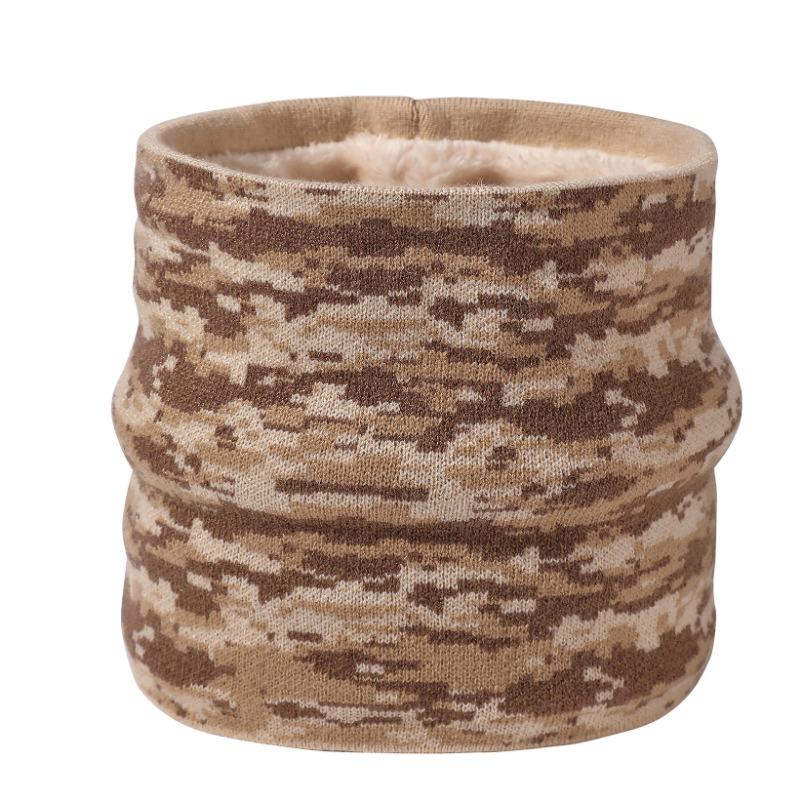 

Бархатный взрослый шарф на осень и зиму, двухслойный утолщенный шарф-накидка для верховой езды на открытом воздухе, универсальный теплый трикотажный камуфляжный чехол для шеи 24*21*2cm хаки