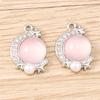 5pcs 14x20mm Elegant Colorful Crystal Moon Charms Pendants for Jewelry Making Drop Earrings Necklaces Bracelets DIY Crafts Gifts