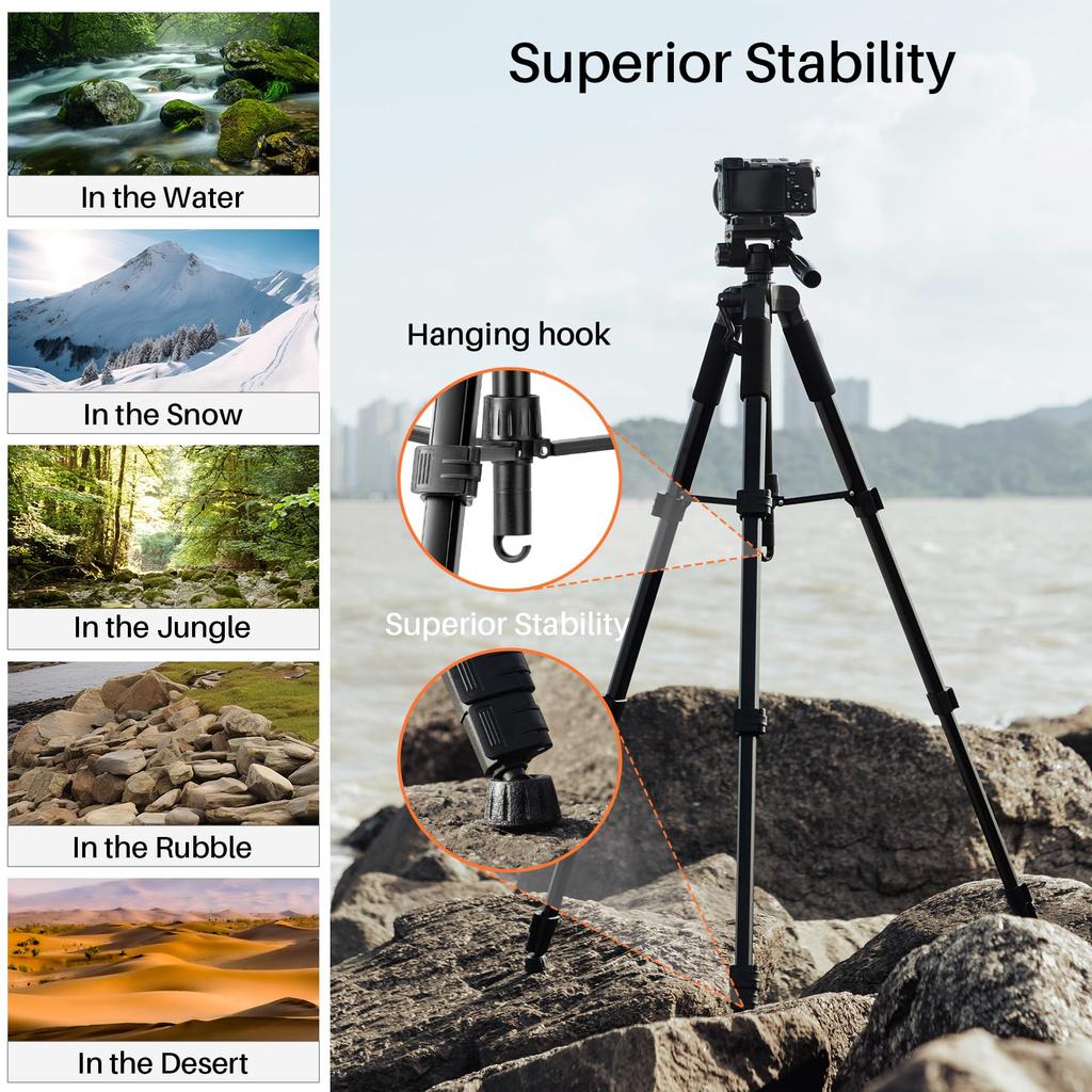 Fotopro Aluminum Alloy Tripod with 188cm Smartphone 3kg Maximum Weight Detachable Compact for Camcorders and Digital Cameras DIGI-9900 Pan-Tilt Head,