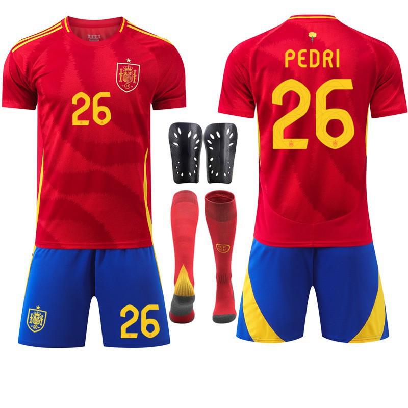 European Cup 7 Morata No. 19 Yamal 17 Nico Jersey Olmo Spanish Home Football