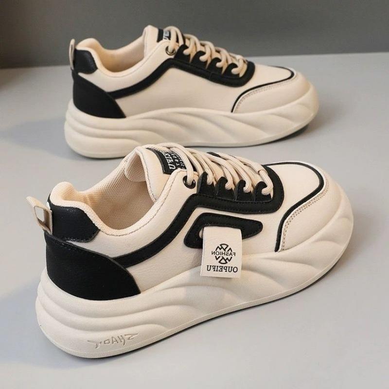 Academy style retro lace-up little white shoes women's new platform running bread shoes versatile sports shoes