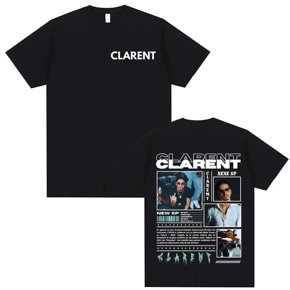 

Rapper CLARENT Album 2026 Tour Graphic Tshirts Unisex Vintage Hip Hop T Shirt Unisex Casual Short Sleeve ONeck Tshirt Streetwear S