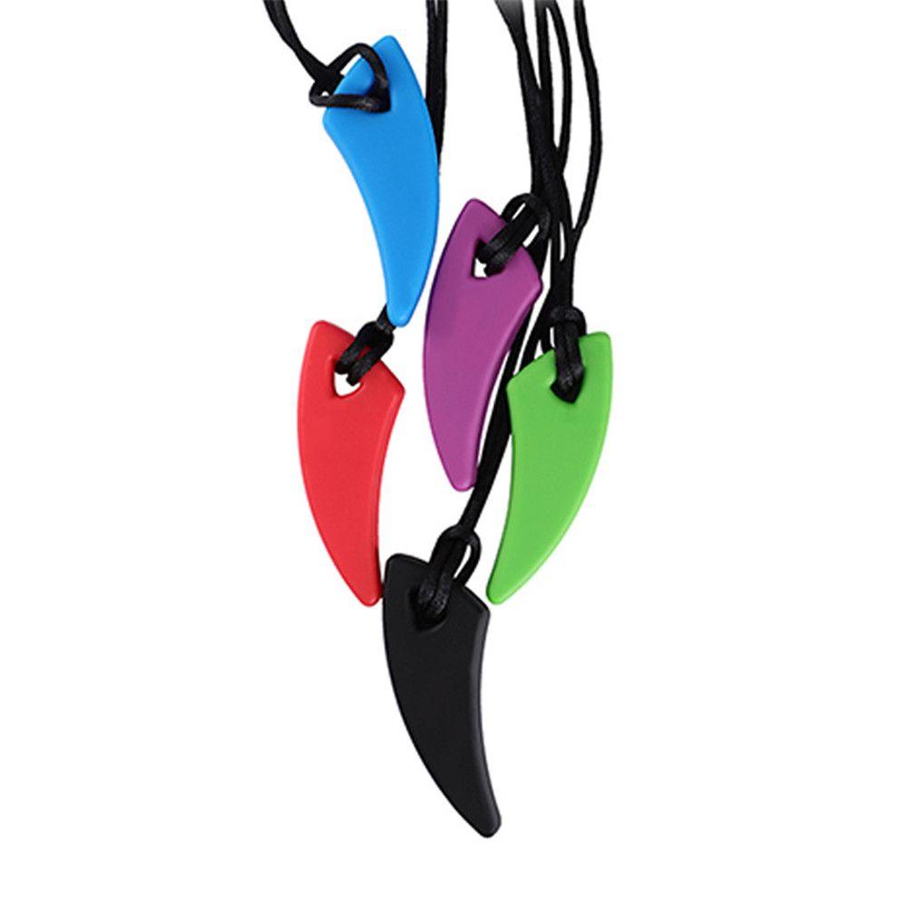 Teething Chewing Pendant Anti Autism Chewy Necklace Sensory Chew Teething Toys Teether Necklace