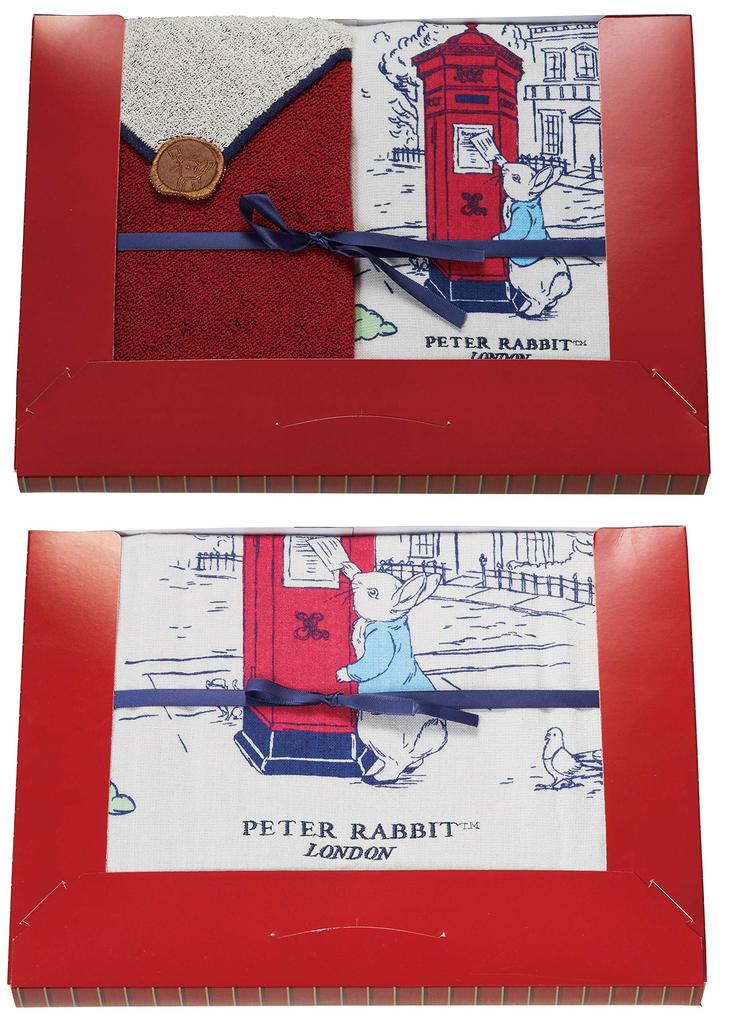 Marushin Towel Gift Peter Rabbit Landscape Perfect for or Day Includes 1 Hand 1 Face and 1 Bath Product 5725004700 Set, London, PT-0645, Greetings,