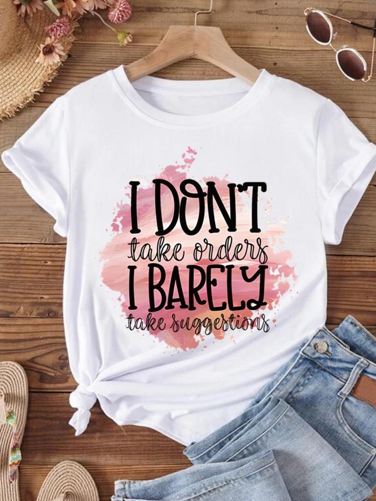 Letní oblečení s výstřihem do O 3D tištěné oblečení Top pro ženy Tričko Styl milostného dopisu Roztomilé Ležérní Móda Tričko s krátkým rukávem Grafická trička