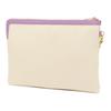 Celine Zipper Closure Canvas Clutch Women Clutch White Purple-Red 10E632ECW-32MV