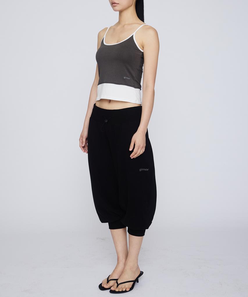 Gimeo Balloon Capri Pants Black