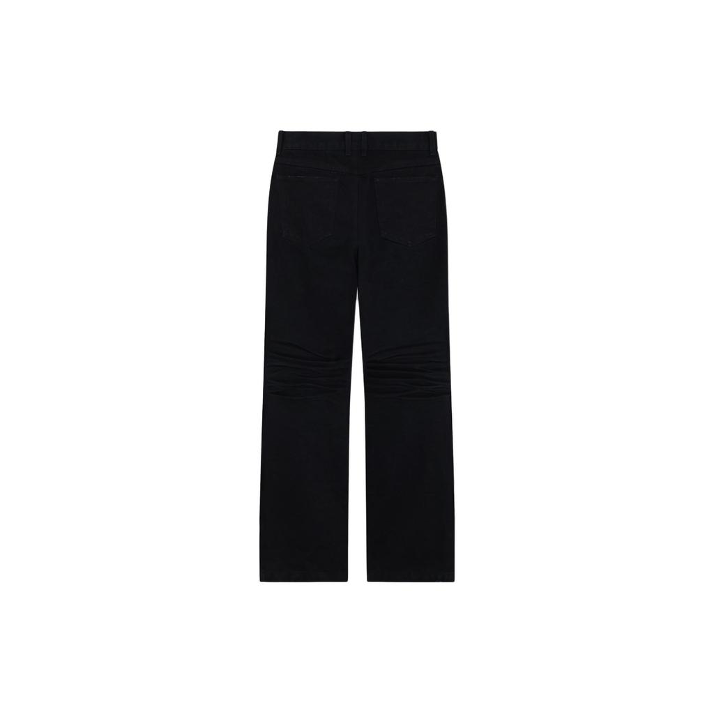 WE11DONE Distressed Low-Rise Long Denim Jeans Women bottoms Black WD-DP0-24-330-W-BK