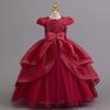 Girls Princess Dresses Irregular Long Mesh Dress Dresses Middle Large Children Piano Performance Clothes Christmas Costumes  Girl's Favourite Dress